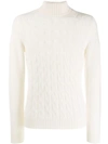 Tagliatore Cable Knit Jumper In White