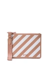 OFF-WHITE NUDE AND WHITE DIAG POUCH