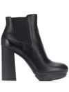 HOGAN CHUNKY HEEL ANKLE BOOTS