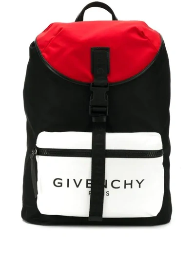 Givenchy Men's Light 3 Colourblock Nylon Backpack In Black