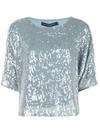 SALLY LAPOINTE SEQUIN EMBROIDERED TOP