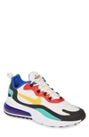 Nike Air Max 270 React Sneakers In Phantom/ Gold/ Red