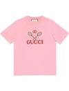 GUCCI GUCCI GUCCI网球印花T恤 - 粉色