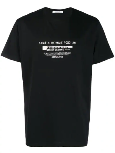 Givenchy 'studio Homme Podium' T-shirt In Black
