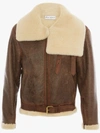 JW ANDERSON SHEARLING COLLAR AVIATOR JACKET,JK06319F47466014121345