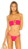 INDAH INDAH X REVOLVE MOTO TOP IN PINK.,INDA-WX619