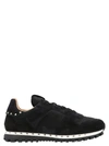 VALENTINO GARAVANI BLACK LEATHER SNEAKERS,QY2S0952NYN0GE