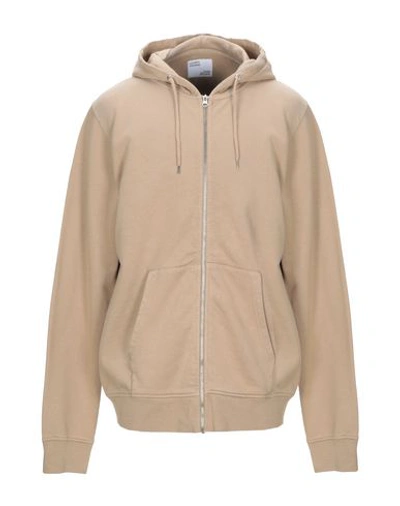 Colorful Standard Hooded Sweatshirt In Camel