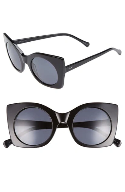 Zac Zac Posen Leona 50mm Polarized Sunglasses In Black Polar