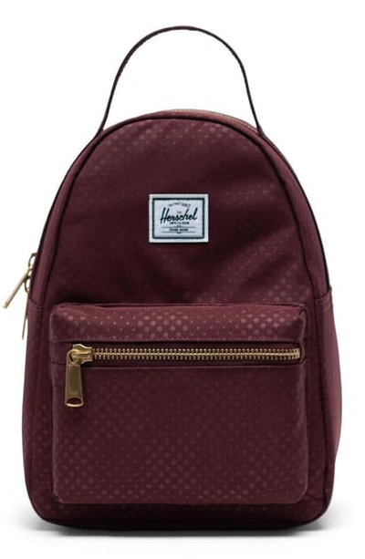 Herschel Supply Co Mini Nova Backpack - Purple In Plum Dot Check