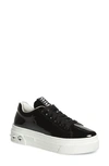 Miu Miu Black Patent Crystal Platform Sneakers