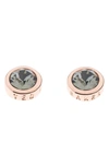 Ted Baker Sinaa Crystal Stud Earrings In Black Diamond