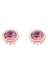 Ted Baker Sinaa Crystal Stud Earrings In Rose