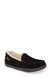 Minnetonka Tempe Slipper In Black Suede