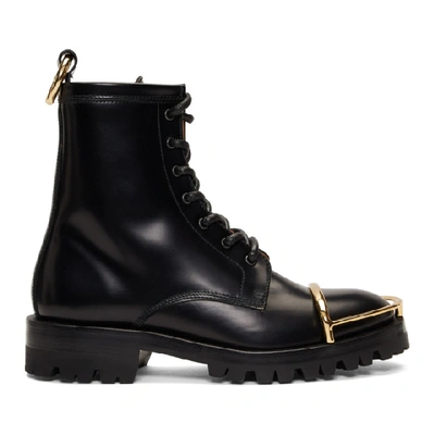 Alexander Wang Toe Contrast Metal Detail Boots - 黑色 In Black