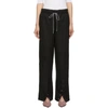 PROENZA SCHOULER PROENZA SCHOULER BLACK WASHED LINEN DRAWSTRING LOUNGE PANTS