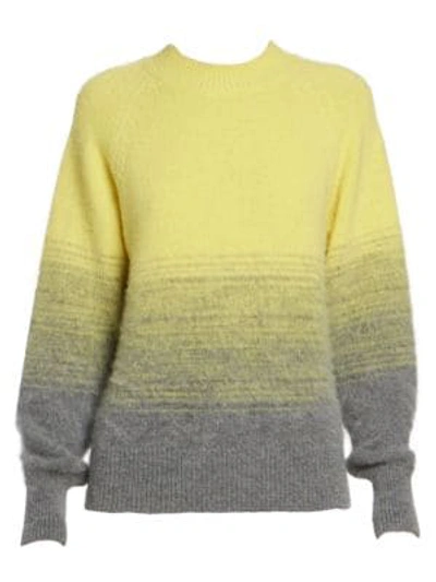 Dries Van Noten Alpaca & Wool-blend Crewneck Knit Sweater In Lime