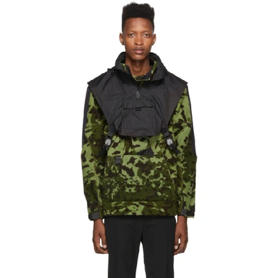 Nike X1017 Alyx 9sm Mmw Two-part Camouflage Hooded Fleece Jacket In Black