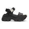 PRADA BLACK TEVA PLATFORM SANDALS