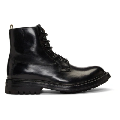 Officine Creative Exeter Leather Lace-up Boots In Nero Black