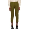 AMI ALEXANDRE MATTIUSSI AMI ALEXANDRE MATTIUSSI GREEN CROPPED TROUSERS