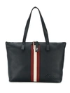 BALLY BALLY LOGO STRIPE TOTE BAG - 蓝色