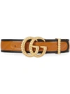 Gucci Belt With Torchon Double G Buckle In Yellow