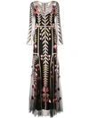 TEMPERLEY LONDON TEMPERLEY LONDON ROSY V-NECK DRESS - 黑色