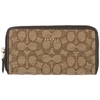 COACH COACH SIGNATURE ZIP AROUND WALLET