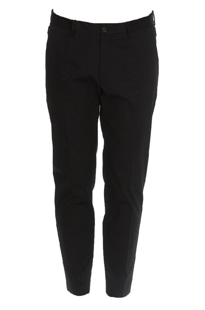 Dolce & Gabbana Logo Band Trousers In Black