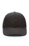Prada Womens Black Brand-plaque Six-panel Recycled-polyamide Baseball Cap In Black