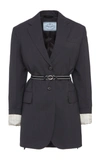 PRADA LONG BELTED BLAZER,769080