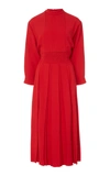 PRADA PLEATED CREPE MIDI DRESS,769062