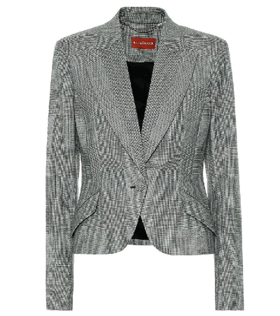Altuzarra Kershaw Prince Of Wales-checked Wool-blend Blazer In Grey