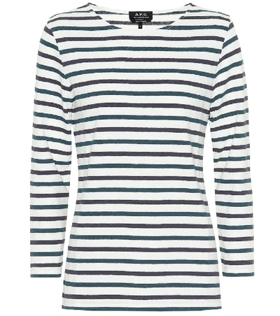 Apc A.p.c. Striped Long-sleeve Top - 白色 In White