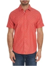 ROBERT GRAHAM MEN'S DIAMANTE SHORT SLEEVE SHIRT BIG IN CORAL SIZE: 4XL BIG BY ROBERT GRAHAM