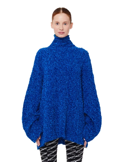 Balenciaga Blue Turtleneck Sweater