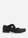 Uma Wang Leather Ballerinas In Black