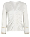 PETER PILOTTO Satin Ruched Blouse,060037081205