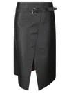 1972 Desa Leather Reversible Skirt Wallet In Black