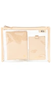 BEIS BEIS TRAVEL SET IN BEIGE.,BEIS-WA18