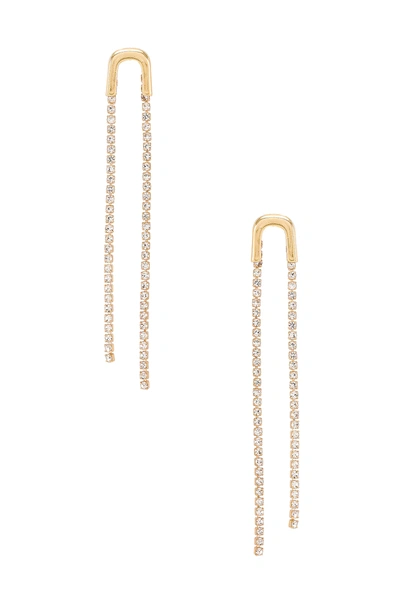 Ettika Double Crystal Drop Earring In Gold