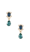 ANTON HEUNIS ANTON HEUNIS CLUSTER DROP PENDANT EARRING IN METALLIC GOLD.,AHEU-WL69