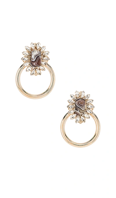 Anton Heunis Big Ring Earring In Metallic Gold. In Grey & Gold