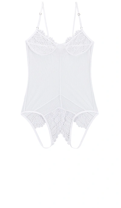 Only Hearts Whisper Sweet Nothings Coucou Bodysuit In White Lily