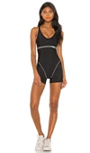 ADAM SELMAN SPORT ADAM SELMAN SPORT SPORT ROMPER IN BLACK.,ASEL-WR1