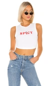 Superdown Dulce Cropped Tee In White & Red