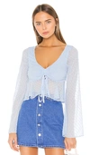 LOVERS & FRIENDS LOVERS + FRIENDS LILY TOP IN BABY BLUE.,LOVF-WS1277