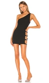 Superdown Celina Buckle Side Dress In Black