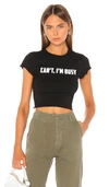 Superdown Jen Lettuce Baby Tee In Black